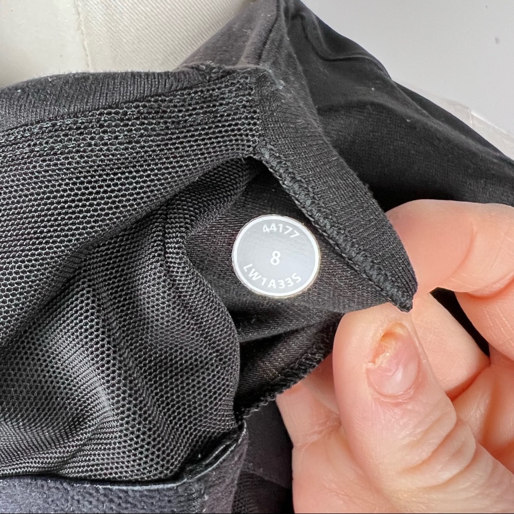 EUC - Lululemon Black Tank w/ Built-in Bra & Back Detail, Size 8 - Picture 13 of 13